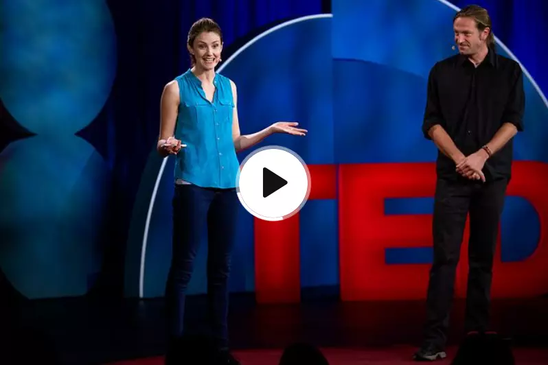 Beth Mortimer giving a TED talk